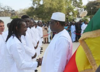 Reportage – photos : Les Lions du foot au Palais sur la route de la CAN (Par Cheikh Diallo)