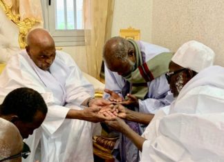 Le talibé Wade, éternel Pape du Sopi, demande un ndigël au Khalife général des Mourides qui l’a reçu à Darou Marnane