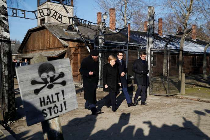 German Chancellor Angela Merkel and Polish Prime Minister Mateusz Morawiecki visit the Auschwitz-Birkenau memorial and museum