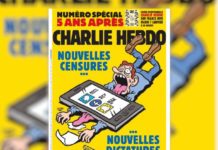 Charlie Hebdo pour son numéro anniversaire de l’attentat tacle les « nouveaux censeurs »