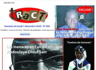 Tract hebdo (30 pages) est paru, 100 FCFA sur Youscribe en tabloïd digital par paiement via Orange