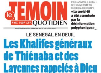 Dans Le Témoin ce mardi : l’égorgeur d’une fillette de 4 ans arrêté à Ziguinchor