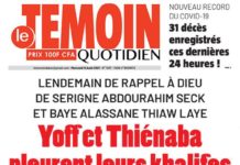 Dans Le Témoin ce mercredi : A Diourbel, réprimandée, une élève de 5ème se suicide