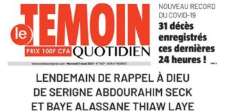 Dans Le Témoin ce mercredi : A Diourbel, réprimandée, une élève de 5ème se suicide