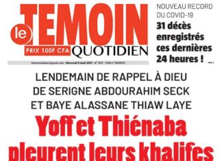 Dans Le Témoin ce mercredi : A Diourbel, réprimandée, une élève de 5ème se suicide