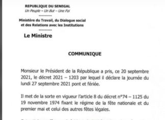 lundi férié d’après Magal : pourquoi le ministre du Travail rame pour le justifier ?