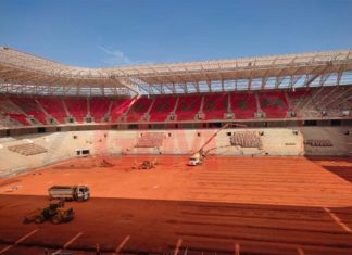 VISITE DE CHANTIER DU NOUVEAU STADE : « Les Lions » y joueront leur prochain match de barrage, selon le ministre
