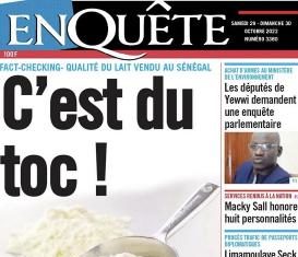 TITROLOGIE des quotidiens sénégalais de ce week-end du 29 octobre 2022