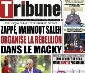 TITROLOGIE des quotidiens sénégalais de ce jeudi 27 octobre 2022