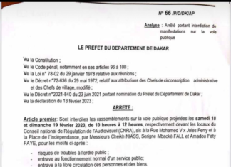 MEDIA-MANIFESTATION : Le préfet de Dakar dit niet au Groupe Walfadjri