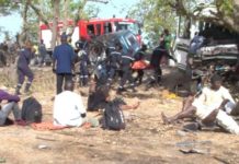 ACCIDENT DE LA ROUTE : Une collision entre deux véhicules particuliers à Louga fait 1 mort et 3 blessés