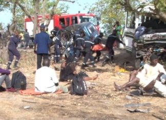 ACCIDENT DE LA ROUTE : Une collision entre deux véhicules particuliers à Louga fait 1 mort et 3 blessés