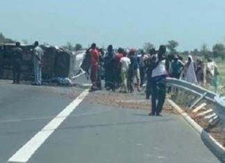 ACCIDENT DE LA ROUTE : Un car se renverse sur l’autoroute Ila Touba, bilan 1 mort, 39 blessés