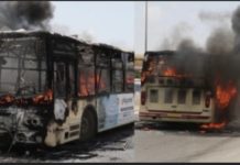 LIBERTÉ 6 : Deux bus de Dakar Dem Dikk incendiés