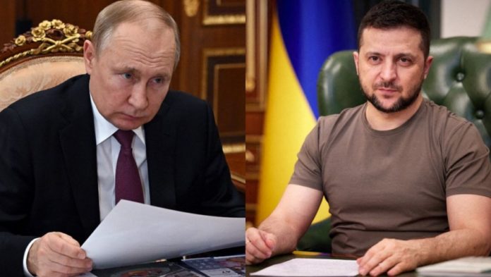 Poutine et Zelensky