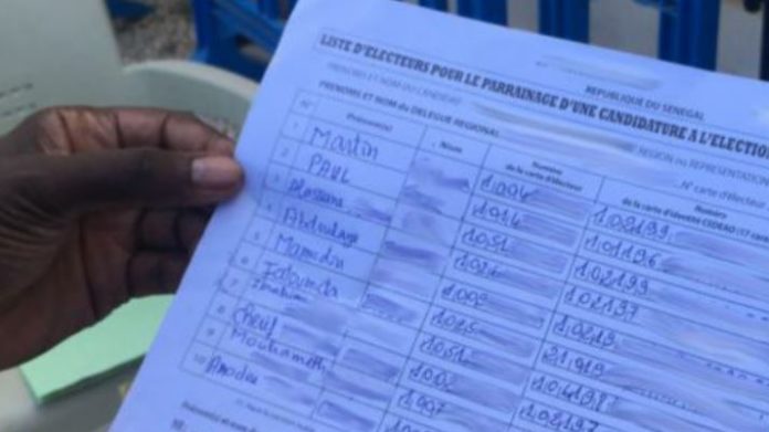 Liste parrainage
