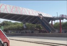 YOFF-TONGHOR: L’Ageroute a procédé à la dépose de la passerelle percutée par un camion