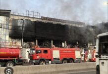 YOFF: L’hypermarché Exclusive ravagé par les flammes