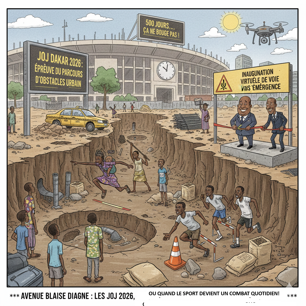 Avenue Blaise Diagne : Les JOJ 2026 nous mettent dans l’embouteillage