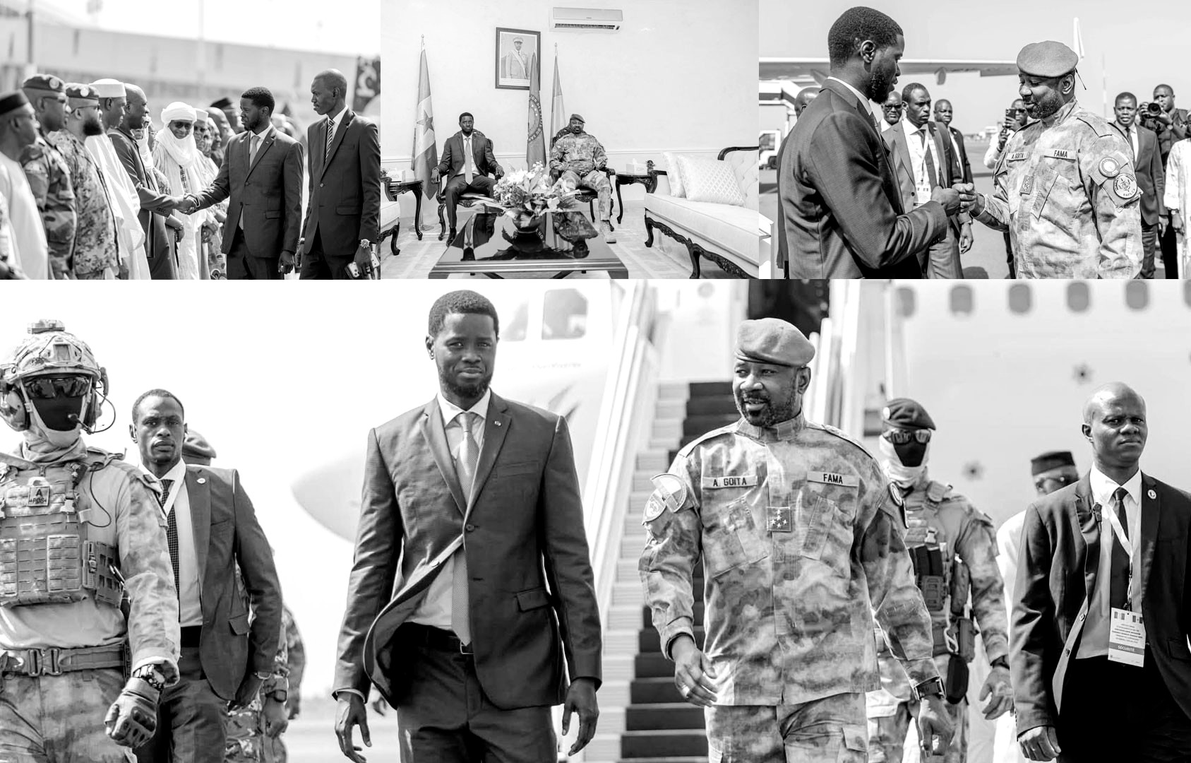 [EXPRESS] DIPLOMATIE/VISITE DE TRAVAIL ET DE SOLIDARITÉ AU MALI : Le Président Bassirou Diomaye Faye accueilli par Assimi Goïta pour traiter sujets d’intérêt commun