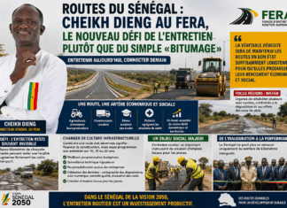 ROUTES : LE NOUVEAU DIRECTEUR DU FERA, CHEIKH DIENG, FACE AU DÉFI DE L’ENTRETIEN PLUTÔT QUE DU SIMPLE ‘BITUMAGE’