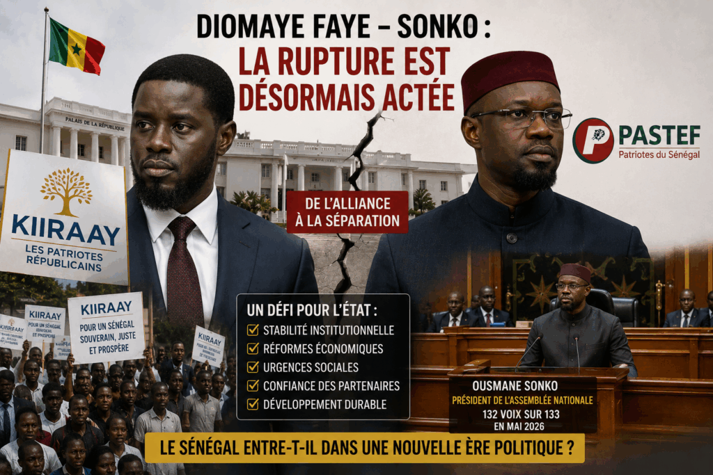 DIOMAYE FAYE–SONKO : LA RUPTURE DÉSORMAIS ACTÉE, NOUVELLE ÈRE POLITIQUE